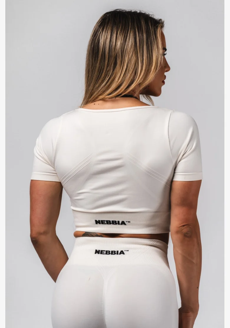NEBBIA Shaping Seamless Crop Top FLOW SEAMLESS cream