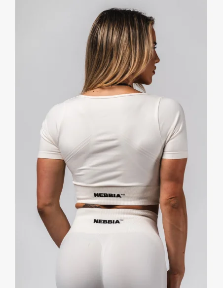NEBBIA Shaping Seamless Crop Top FLOW SEAMLESS cream