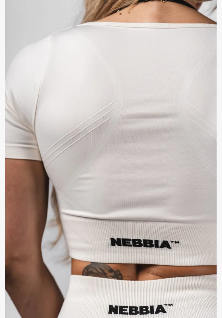 NEBBIA Shaping Seamless Crop Top FLOW SEAMLESS cream