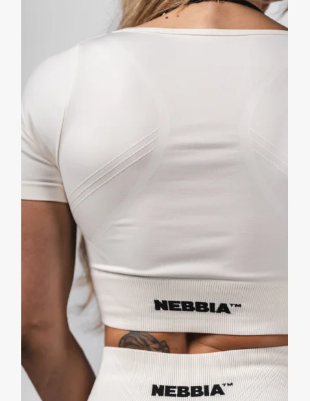 NEBBIA Shaping Seamless Crop Top FLOW SEAMLESS cream