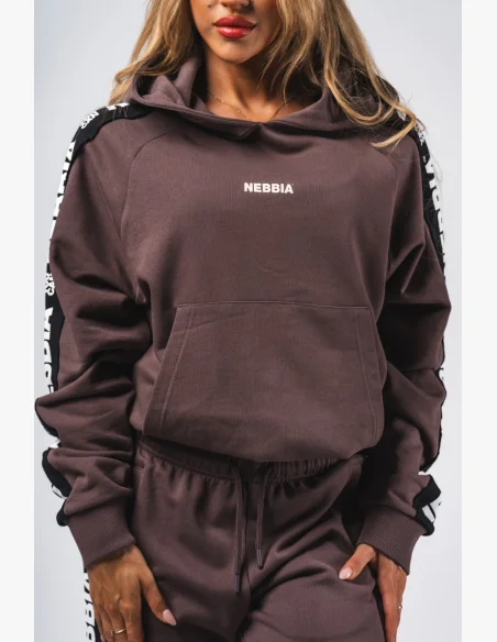 NEBBIA Hoodie OFF-DUTY brown