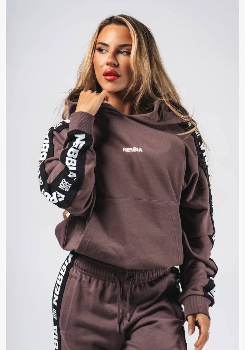 NEBBIA Hoodie OFF-DUTY brown