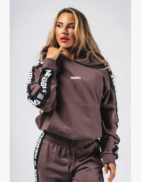 NEBBIA Hoodie OFF-DUTY brown