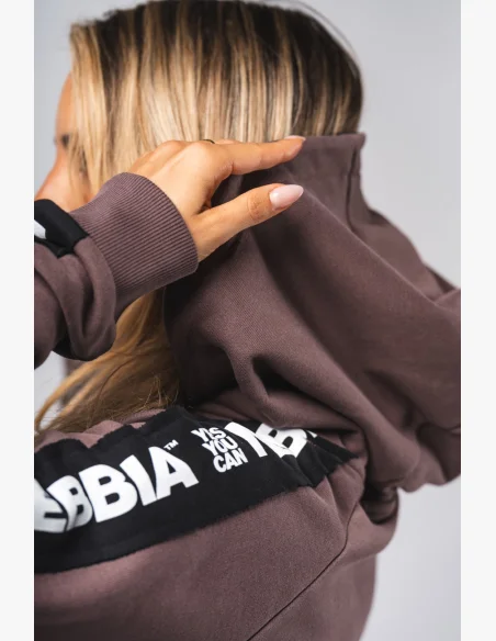 NEBBIA Hoodie OFF-DUTY brown