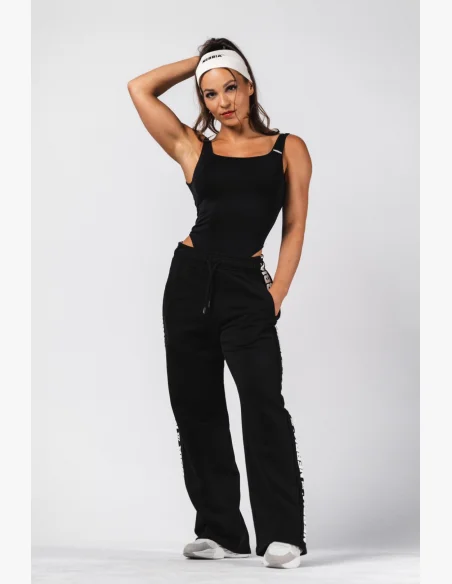 NEBBIA Sweatpants Straight Leg URBAN black