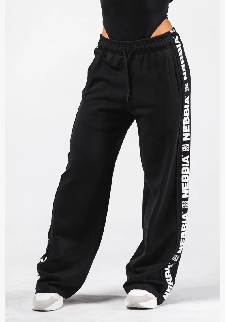 NEBBIA Sweatpants Straight Leg URBAN black