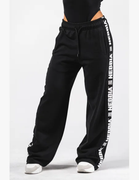 NEBBIA Sweatpants Straight Leg URBAN black