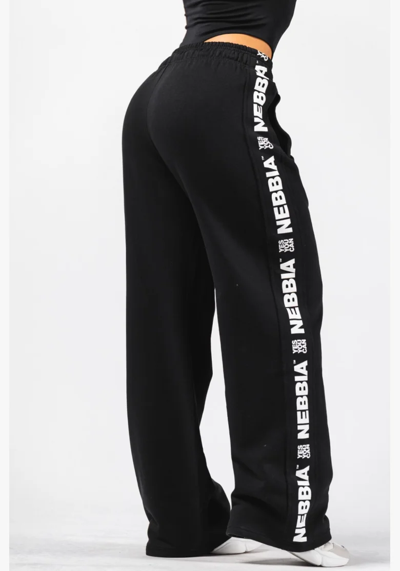 NEBBIA Sweatpants Straight Leg URBAN black