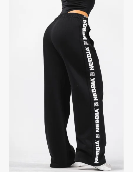 NEBBIA Sweatpants Straight Leg URBAN black