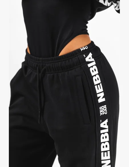 NEBBIA Sweatpants Straight Leg URBAN black