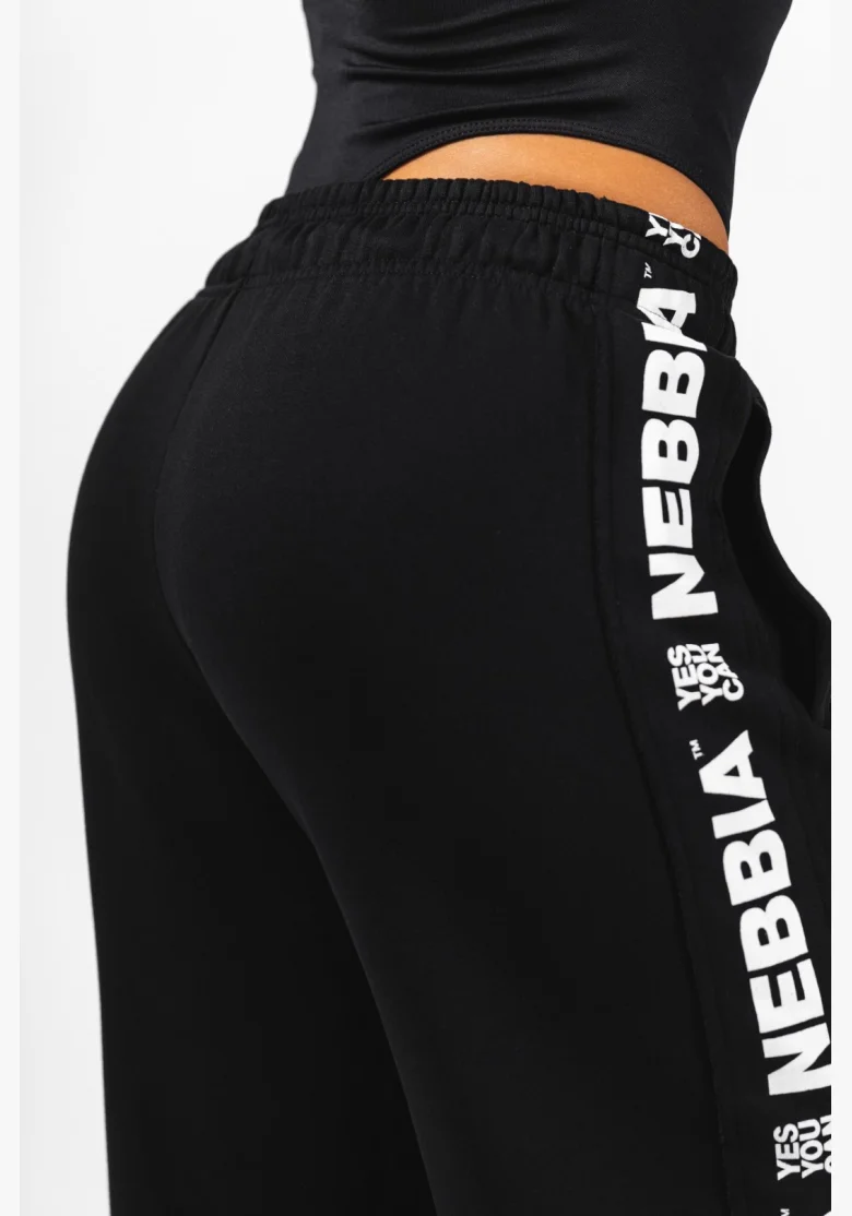 NEBBIA Sweatpants Straight Leg URBAN black