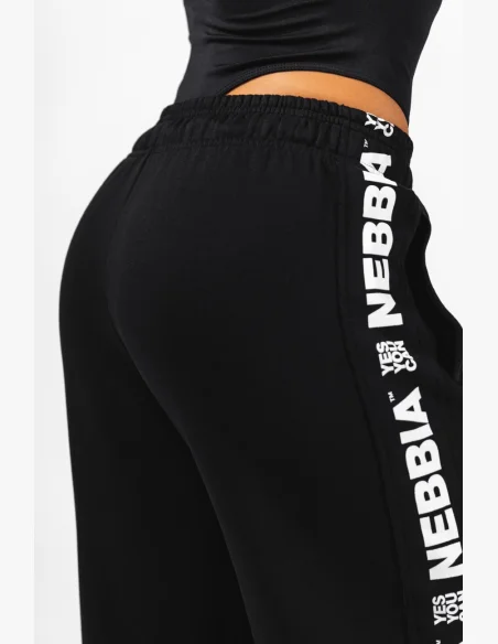 NEBBIA Sweatpants Straight Leg URBAN black