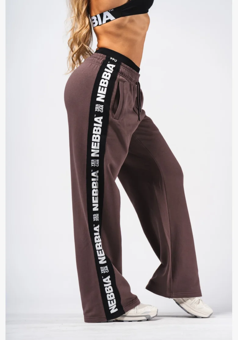 NEBBIA Straight Leg Urban Sweatpants brown