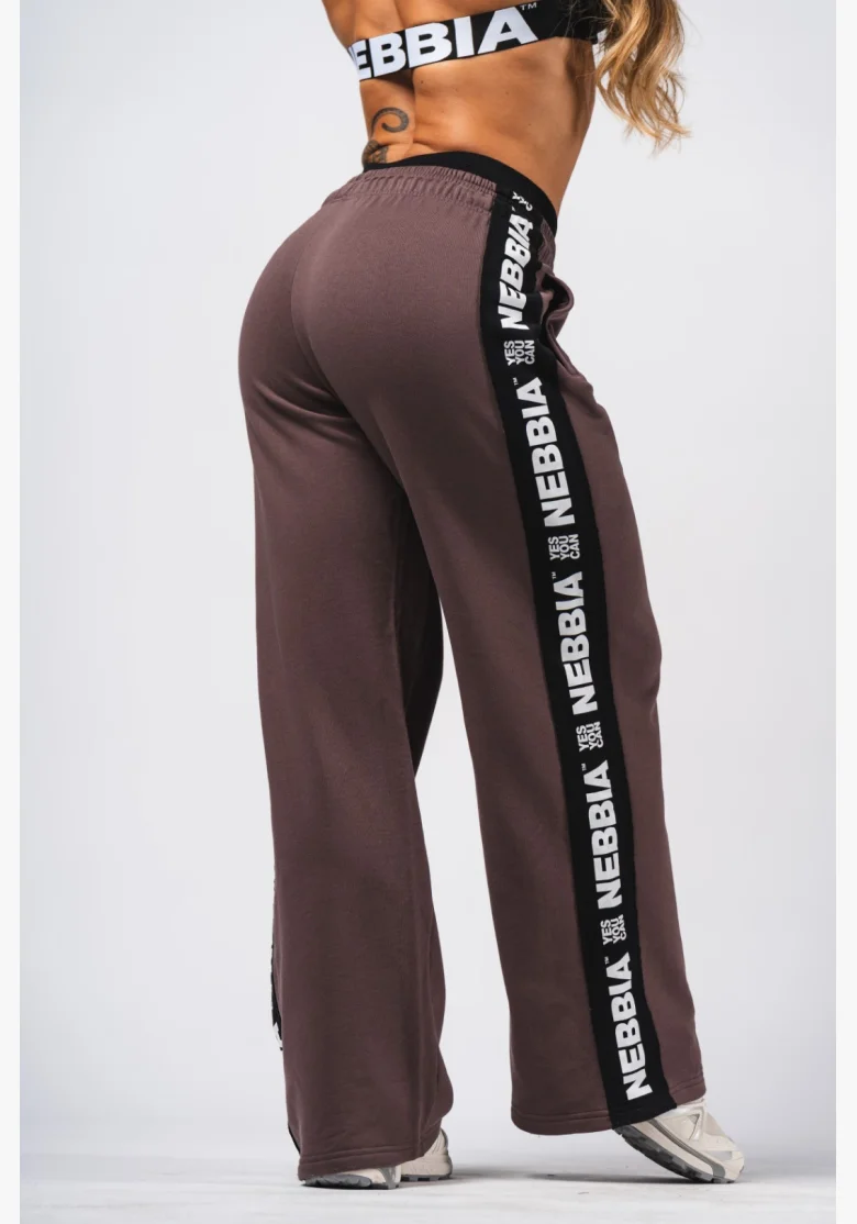 NEBBIA Straight Leg Urban Sweatpants brown