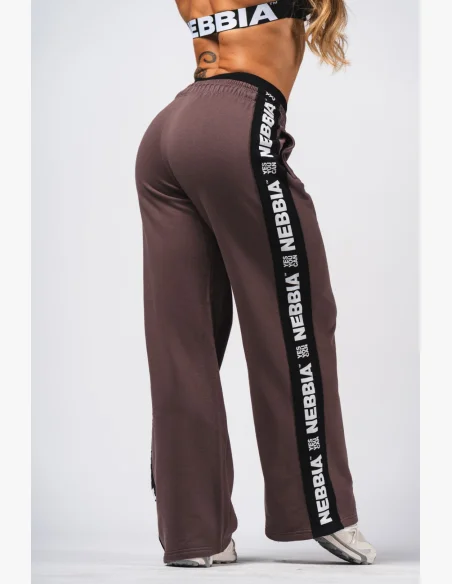 NEBBIA Straight Leg Urban Sweatpants brown