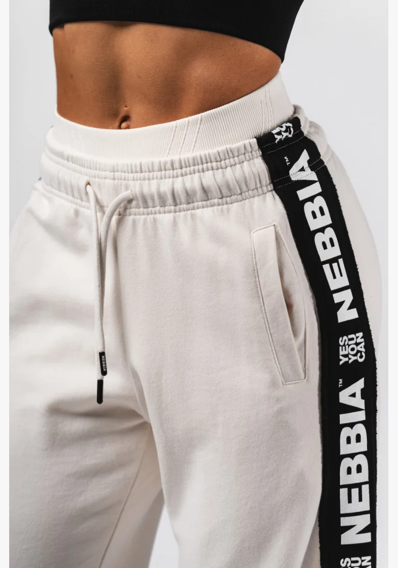 NEBBIA Straight Leg Sweatpants URBAN cream