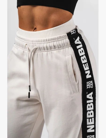 NEBBIA Straight Leg Sweatpants URBAN cream