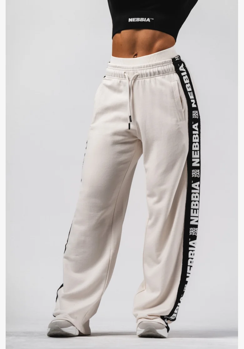 NEBBIA Straight Leg Sweatpants URBAN cream