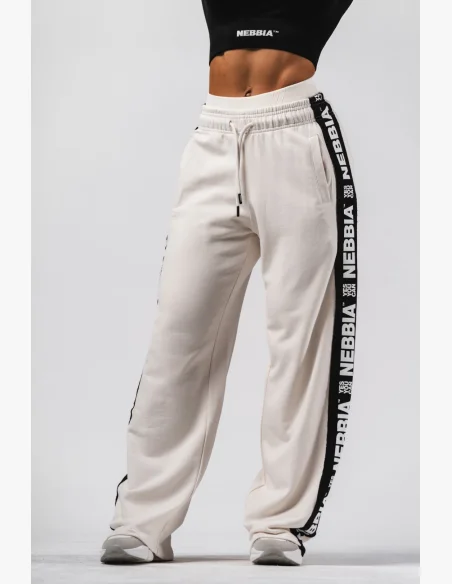 NEBBIA Straight Leg Sweatpants URBAN cream
