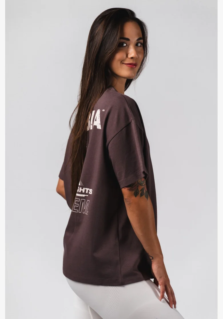 NEBBIA Oversized t-shirt RESET brown