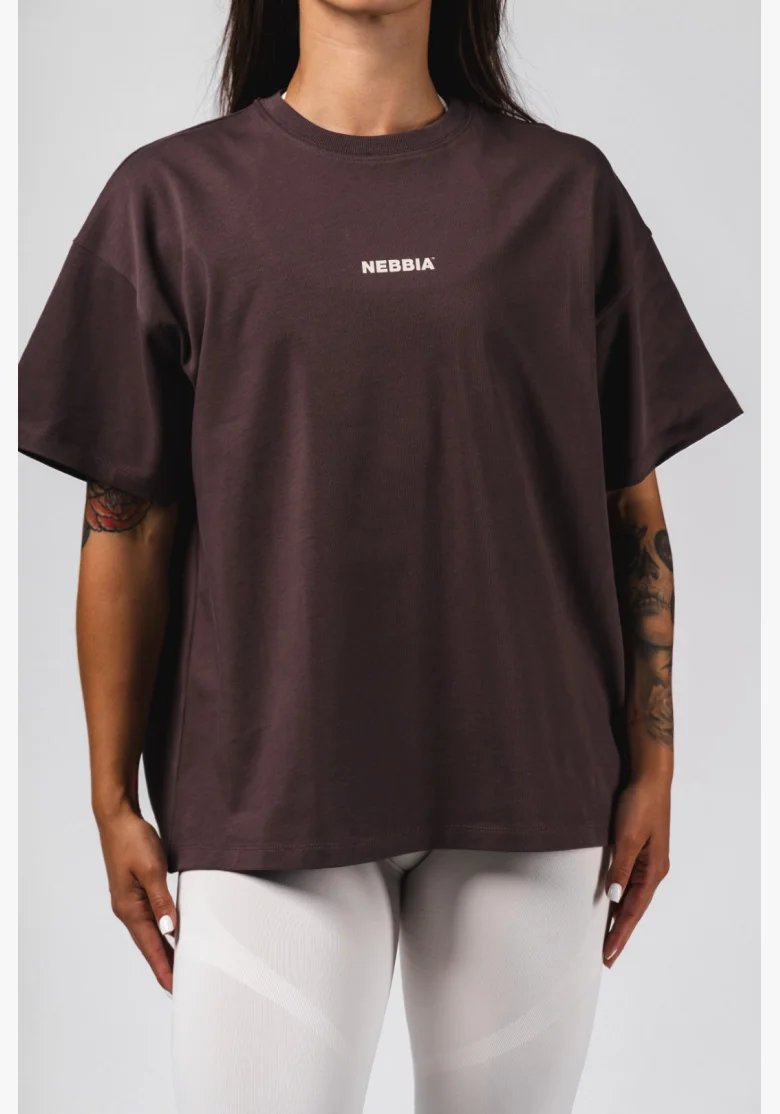 NEBBIA Oversized t-shirt RESET brown
