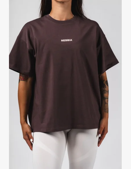 NEBBIA Oversized t-shirt RESET brown