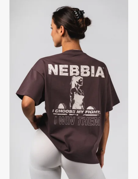 NEBBIA Oversized t-shirt RESET brown