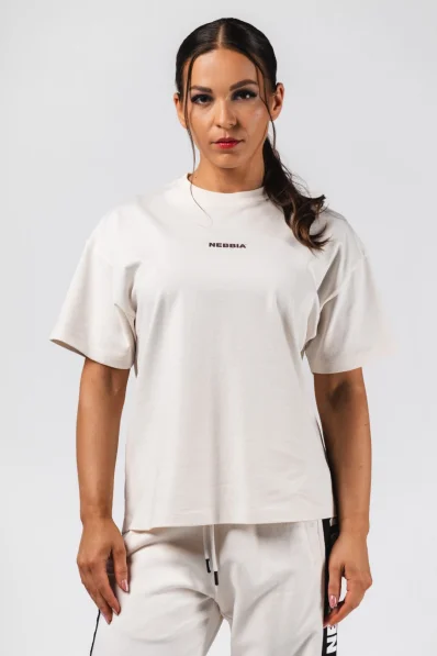 NEBBIA Oversized T-shirt RESET cream