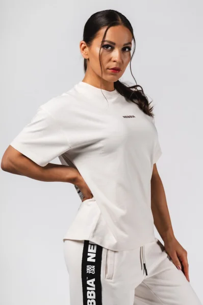 NEBBIA Oversized T-shirt RESET cream 2