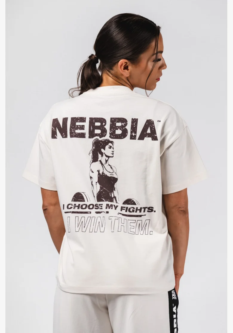NEBBIA Oversized T-shirt RESET cream