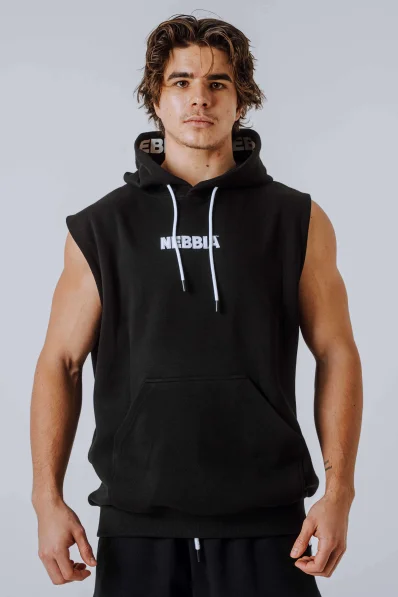 NEBBIA Sleeveless Sweatshirt HERO Black
