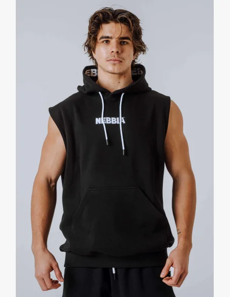 NEBBIA Sleeveless Sweatshirt HERO Black