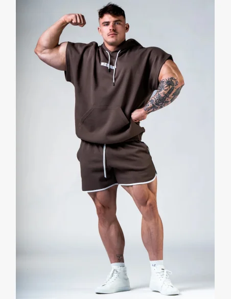 NEBBIA Sweatpants shorts HERO Brown