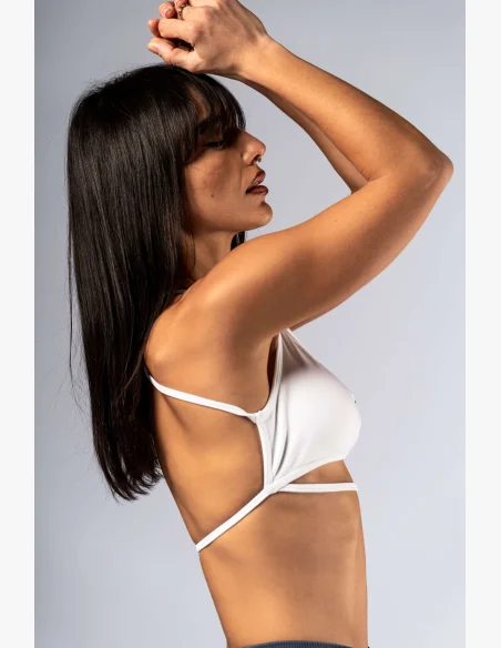 NEBBIA Open-back sports bra POWER white