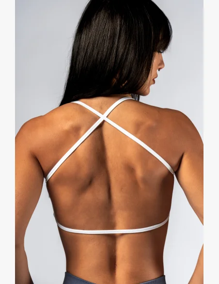 NEBBIA Open-back sports bra POWER white