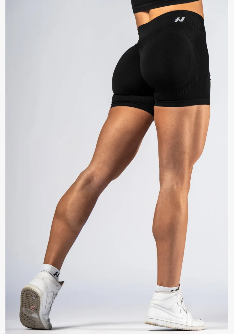 NEBBIA High-waist push-up shorts POWER black