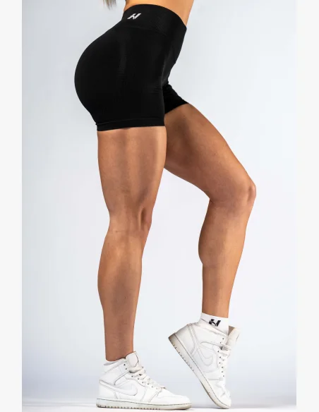 NEBBIA High-waist push-up shorts POWER black