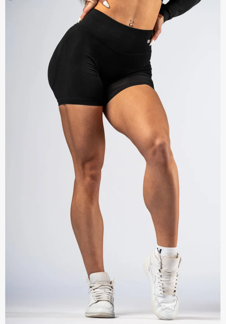 NEBBIA High-waist push-up shorts POWER black