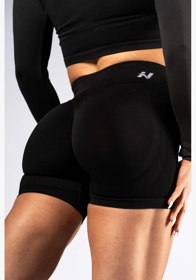 NEBBIA High-waist push-up shorts POWER black
