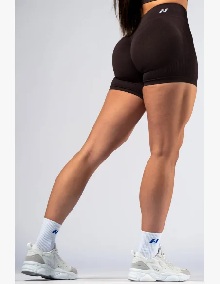 NEBBIA High-waist push-up shorts POWER brown