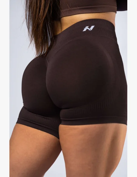 NEBBIA High-waist push-up shorts POWER brown