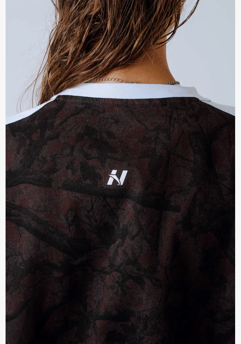 NEBBIA Relaxed fit t-shirt POWER camo brown
