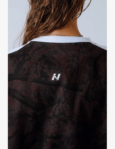 NEBBIA Relaxed fit t-shirt POWER camo brown