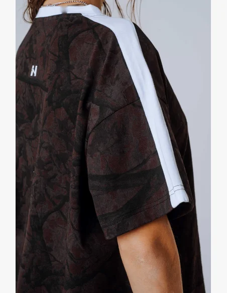 NEBBIA Relaxed fit t-shirt POWER camo brown