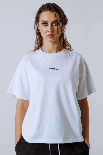 NEBBIA Relaxed fit t-shirt POWER white