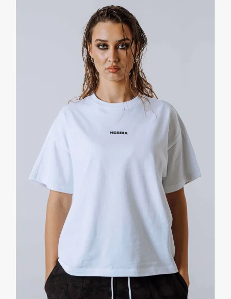 NEBBIA Relaxed fit t-shirt POWER white