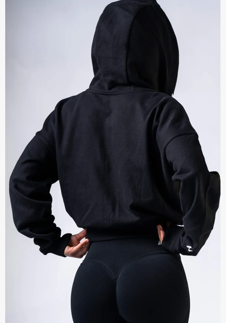 NEBBIA Zip-up hoodie POWER black