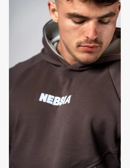 NEBBIA Hoodie HERO brown