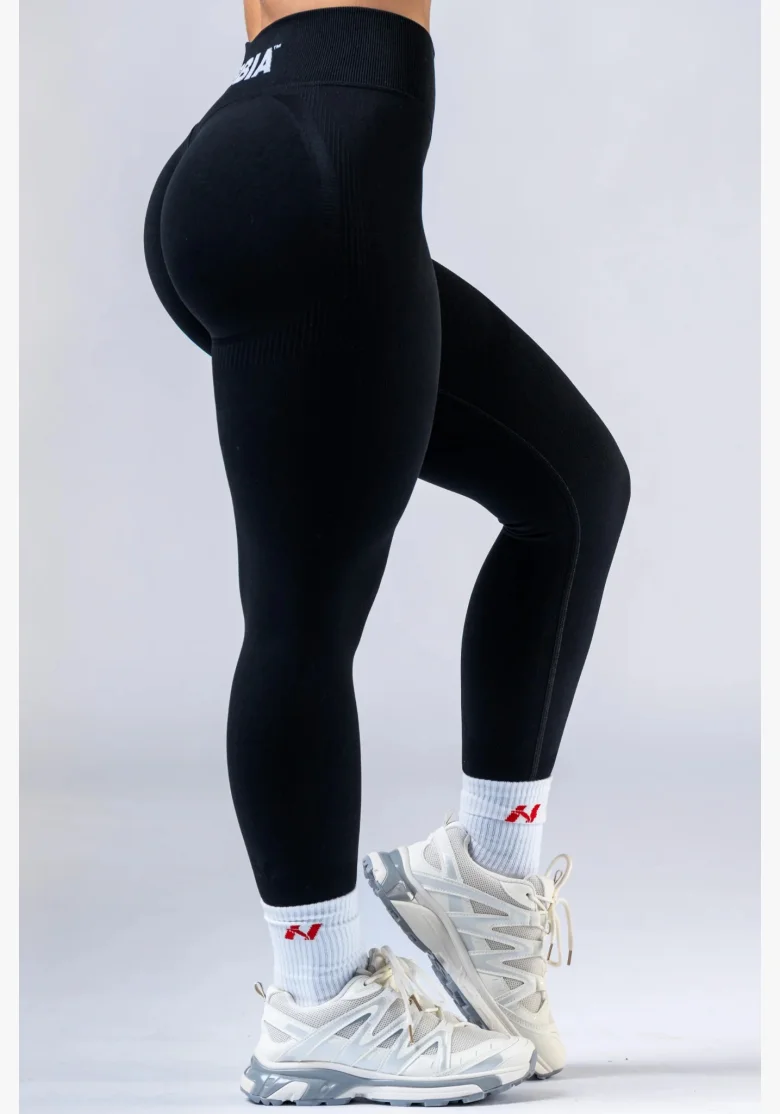 NEBBIA High-waist push-up leggings POWER black