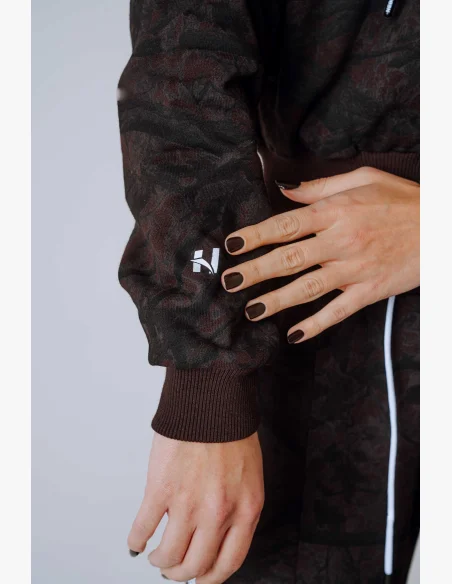 NEBBIA Zip-up hoodie POWER Camo dark